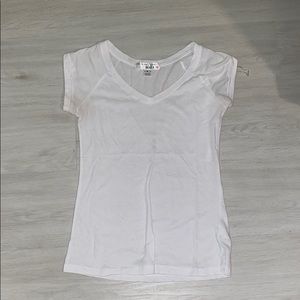White v-neck top